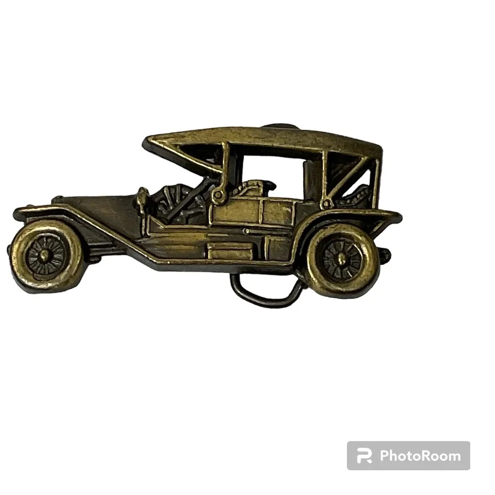 Vintage 1978 Duesenberg Model Car Belt Buckle - Solid Brass Baron Buckle‎